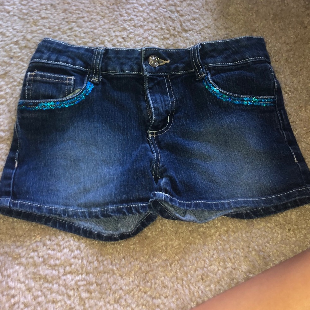 Butterfly jean shorts